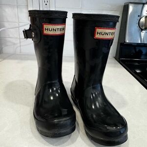 Hunter Black Waterproof Boots Toddler 9